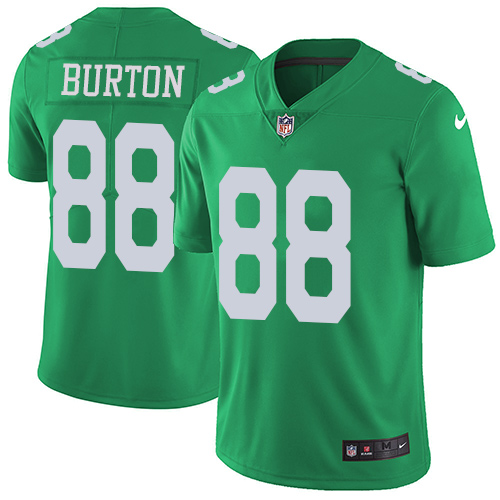Nike Eagles #88 Trey Burton Green Youth Stitched NFL Limited Rush Jersey - Click Image to Close
